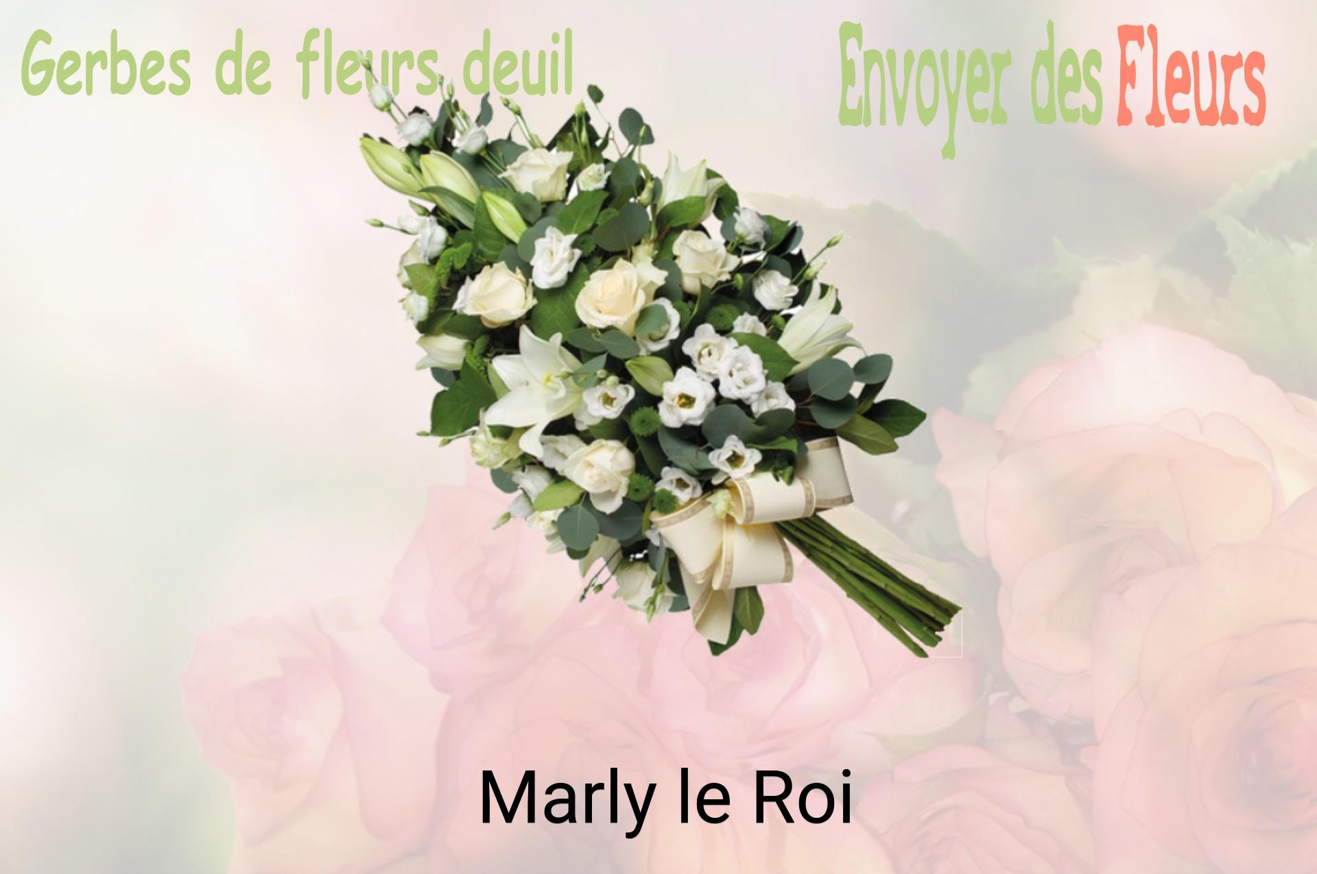 Gerbe de fleurs de deuil livrée à Marly-le-Roi